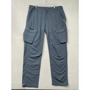 Grundens Breakwater Fishing Pants Mens 38R Gray Stretch Cargo Outdoor Nylon